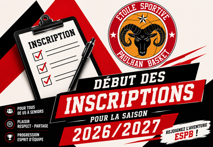 Début des inscriptions saison 2026-2027